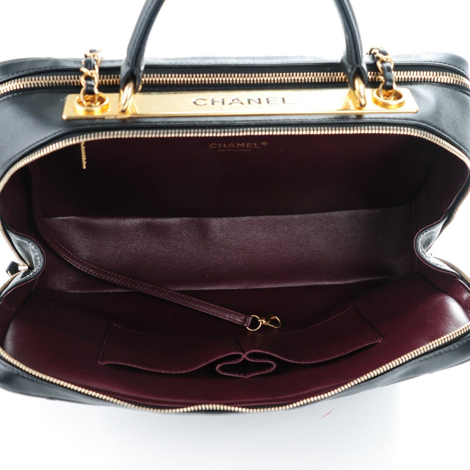 Chanel Lambskin Quilted Trendy CC Bowling Bag Black 5 of 13