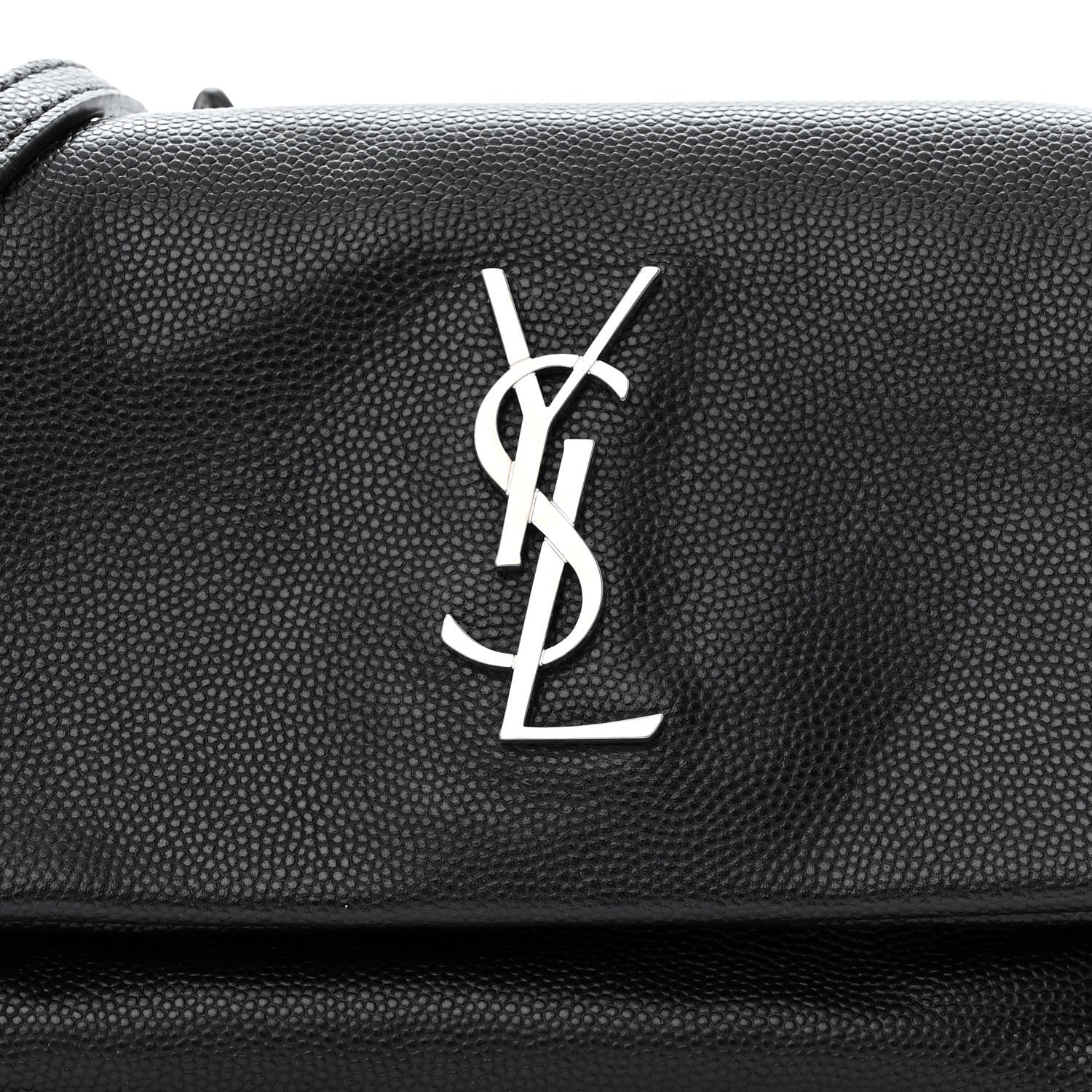 Saint Laurent Grain De Poudre Monogram Toy West Hollywood Fold-Over Bag Black 7 of 9