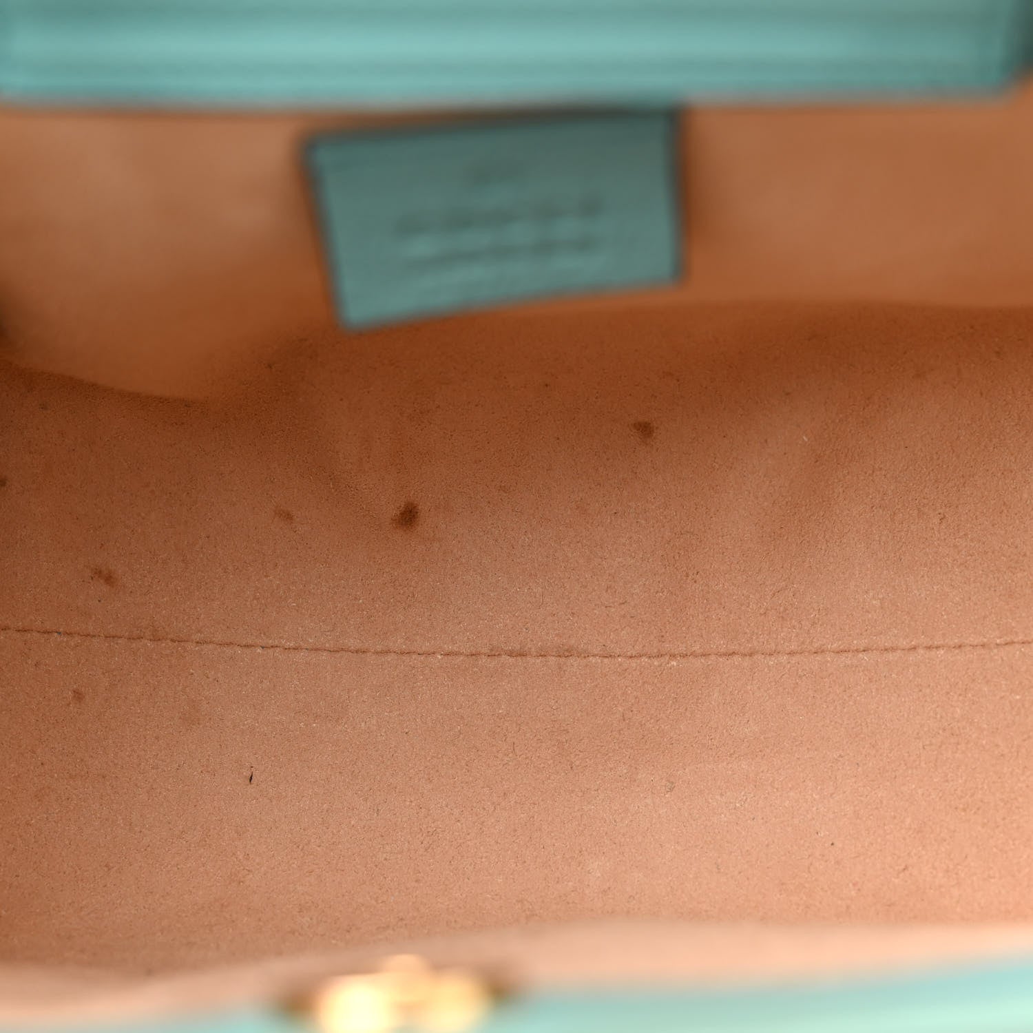 Gucci Wonka Grain Calfskin Mini Diana Tote Bag Dusty Azure Orange Fluo 5 of 17