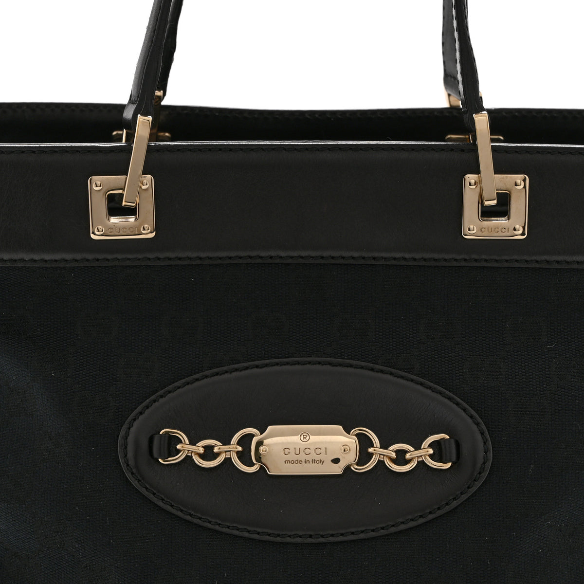 Gucci Monogram Large Punch Tote Black 8 of 10