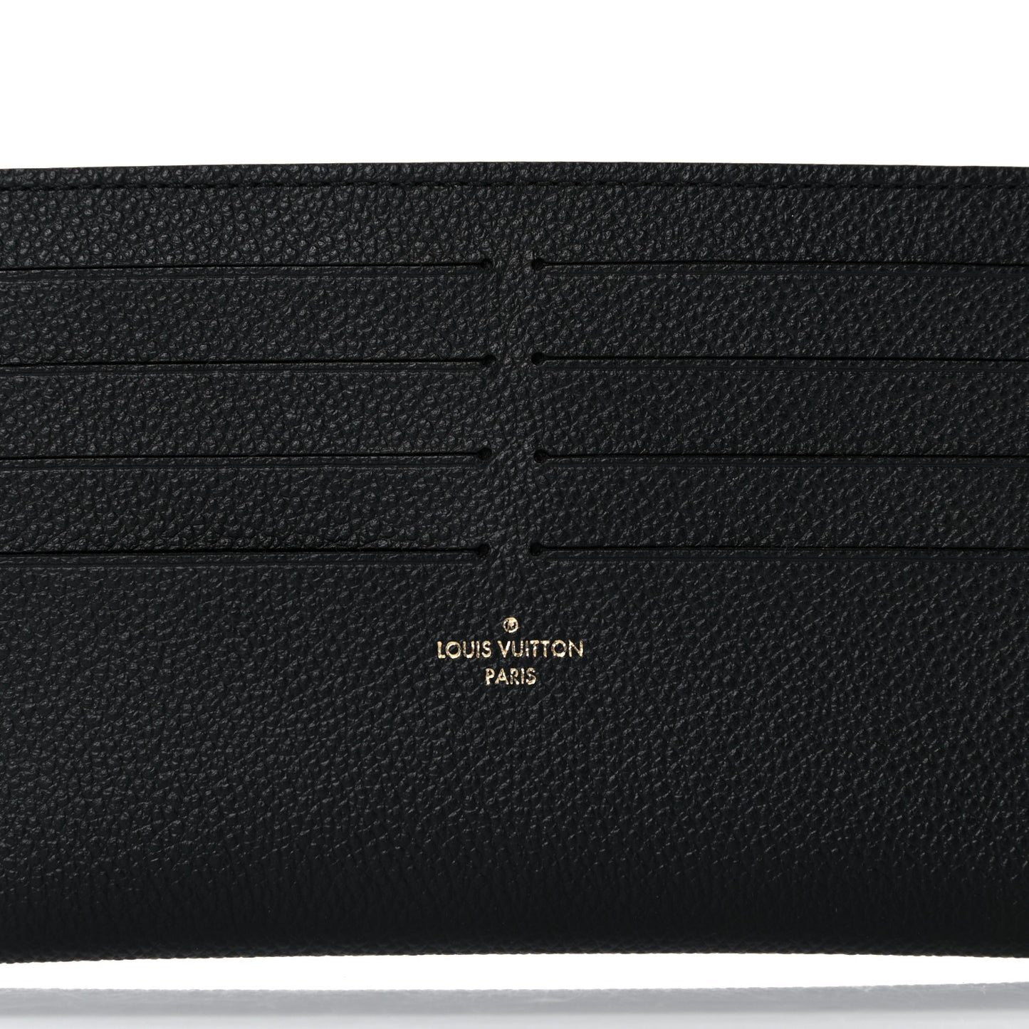 Calfskin Felicie Chain Wallet Card Holder Insert Black
