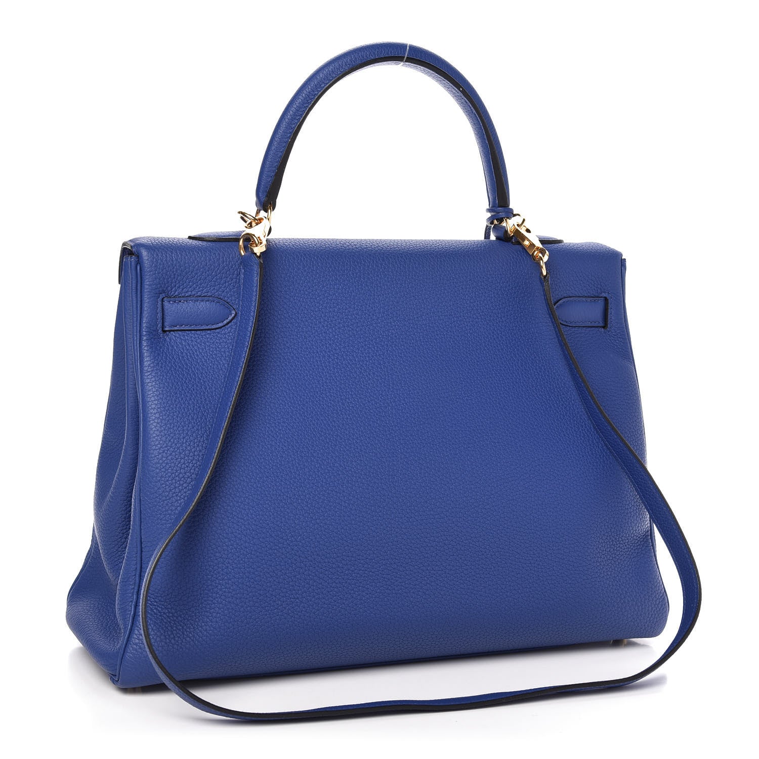 Hermes Togo Kelly Retourne 35 Bleu Electrique 3 of 11
