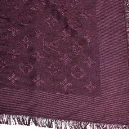 Louis Vuitton Wool Silk Monogram Shawl Amarante 5 of 5