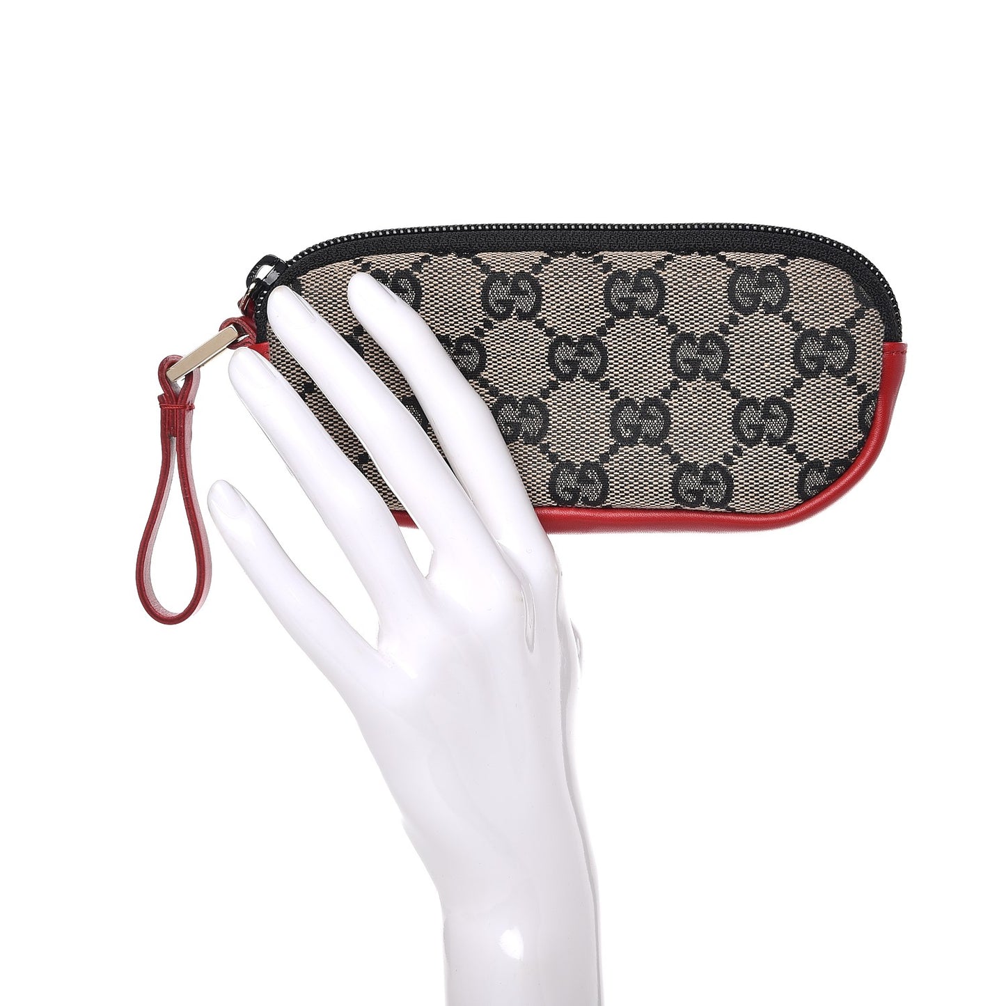 Monogram Small Cosmetic Case Red Black