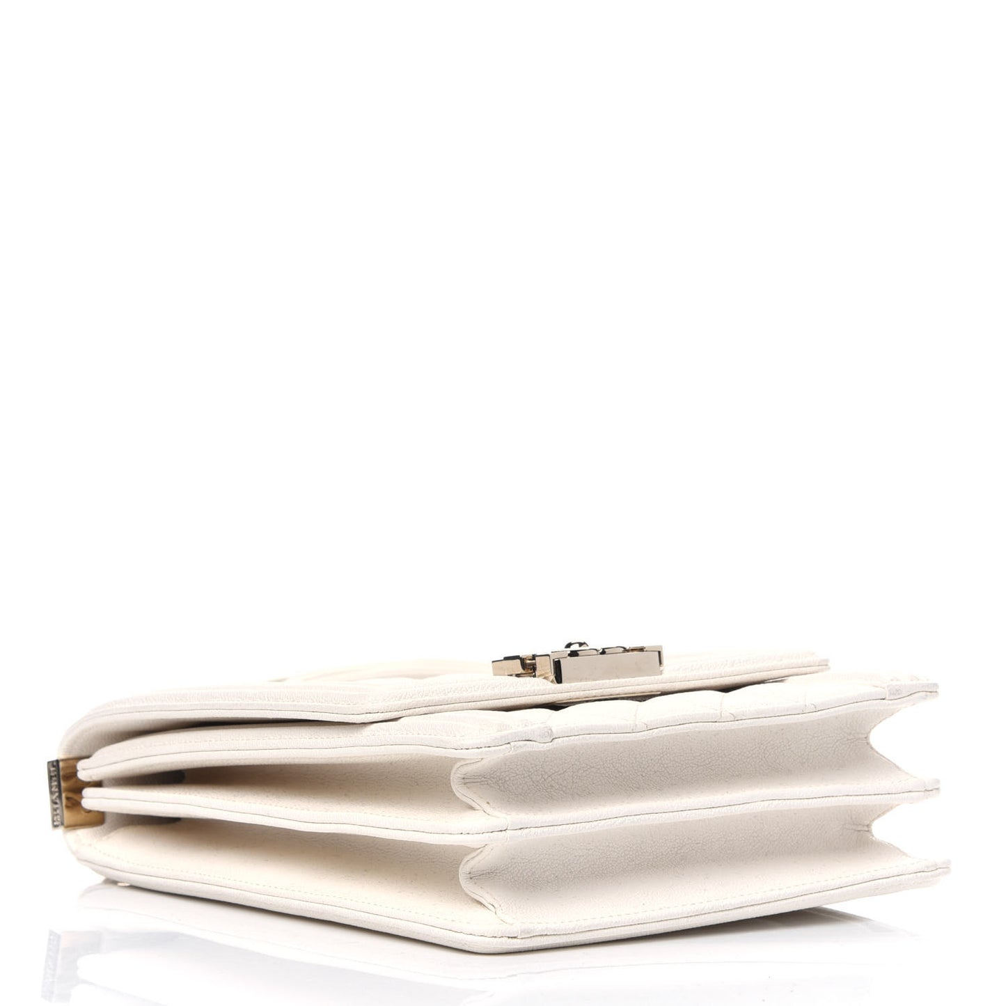 Caviar Quilted North South Boy Flap White