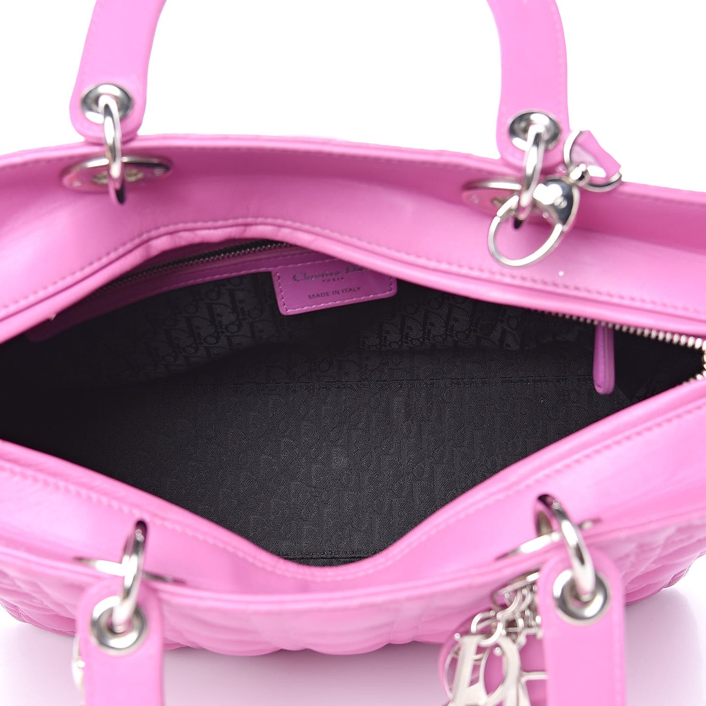 Lambskin Cannage Large Lady Dior Pink