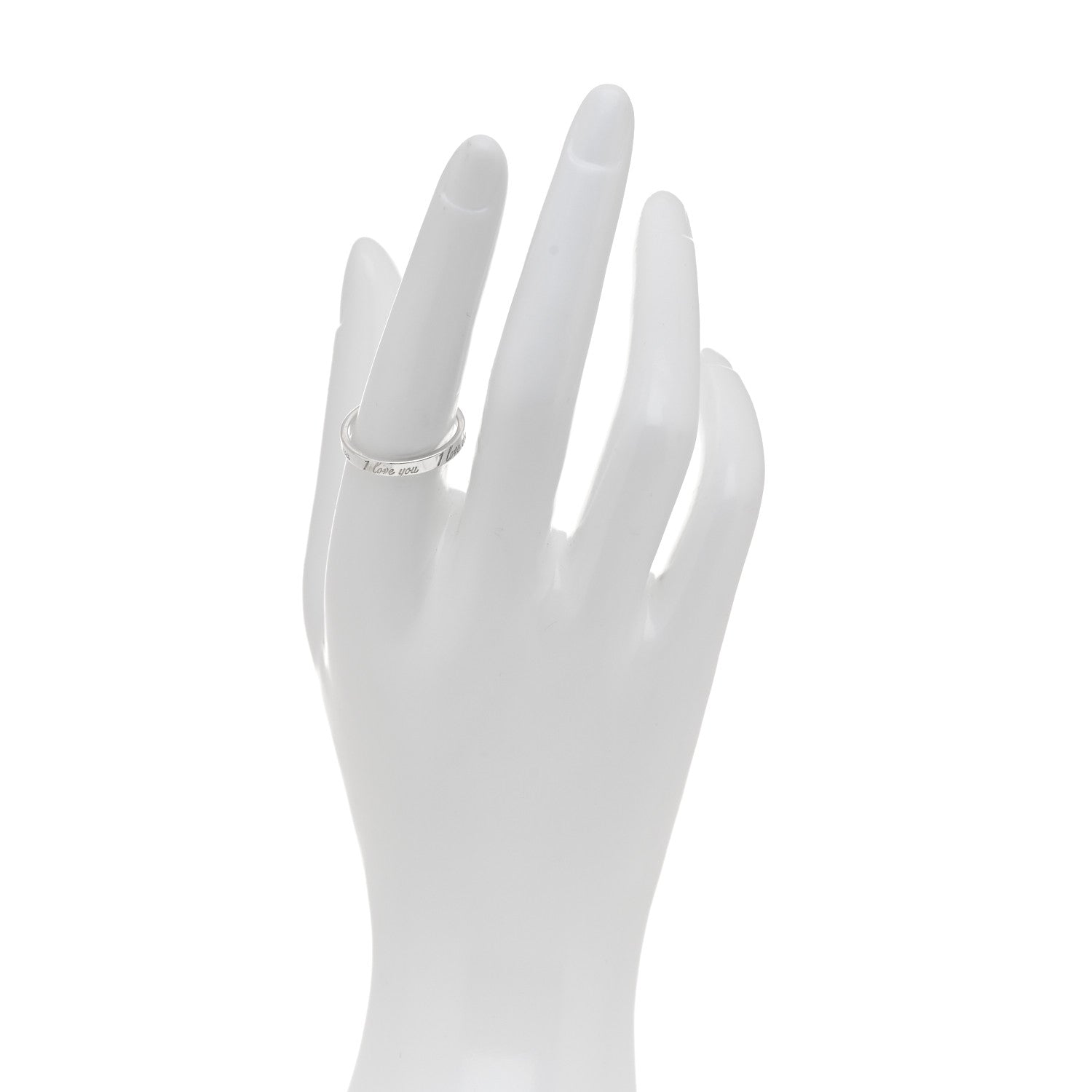 Tiffany Sterling Silver Narrow Notes Ring 56 7.5 2 of 4