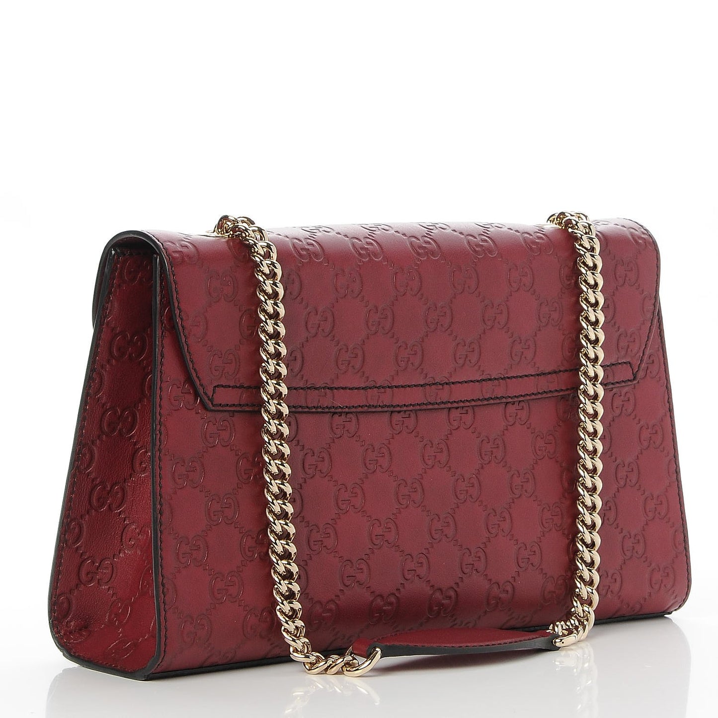 Soft Guccissima Medium Emily Chain Shoulder Bag Classic Ruby