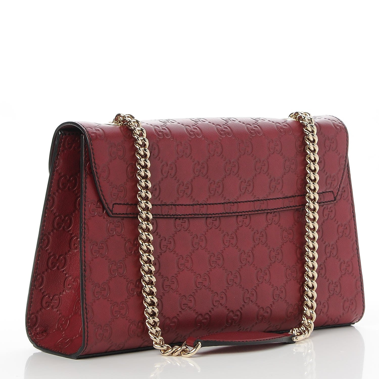 Gucci Soft Guccissima Medium Emily Chain Shoulder Bag Classic Ruby 3 of 7