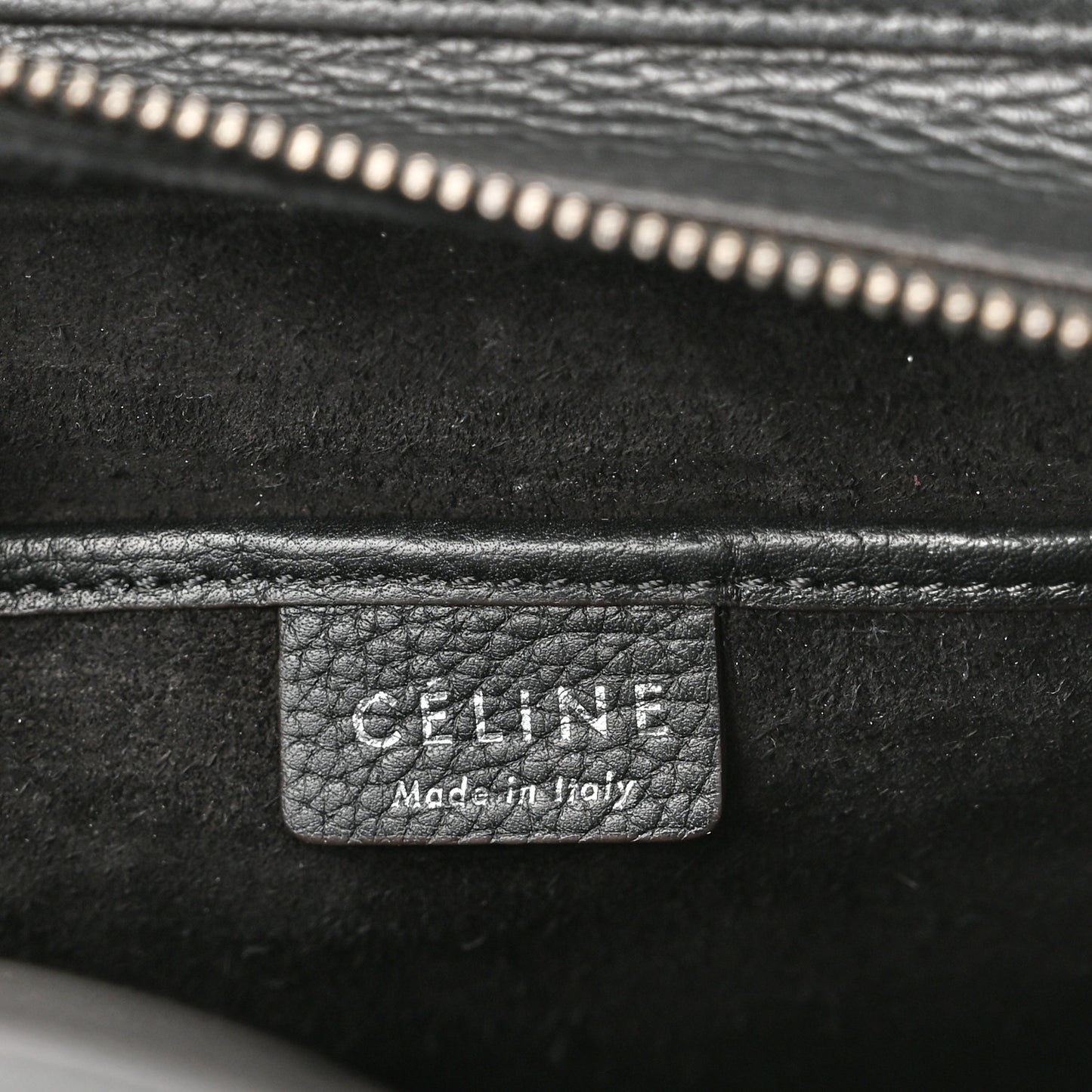 Drummed Calfskin Nano Luggage Black