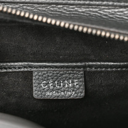 Celine Drummed Calfskin Nano Luggage Black 6 of 9