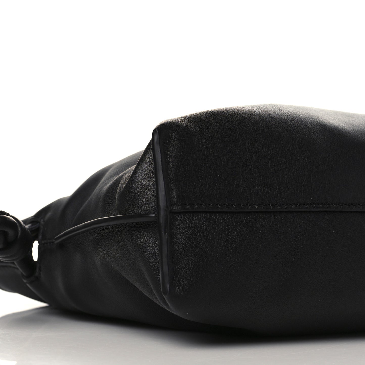 Nappa Calfskin Mini Flamenco Knot Clutch With Chain Black