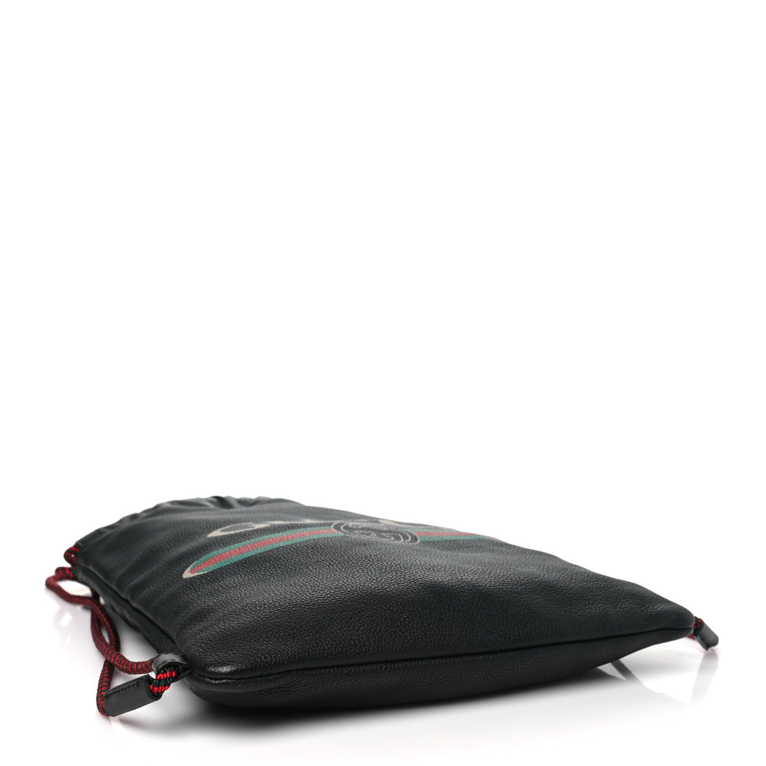 Gucci Calfskin Logo Drawstring Backpack Black 6 of 11