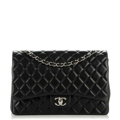 Chanel Lambskin Quilted Maxi Double Flap Black 1 of 9