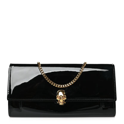 Alexander McQueen Patent Skull Wallet on Chain Black 1 of 7