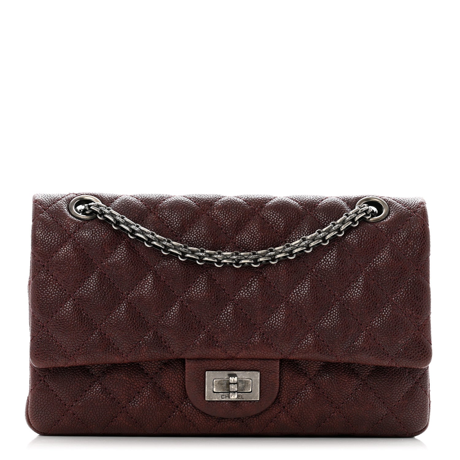 Chanel Caviar Quilted 2.55 Reissue 225 Flap Burgundy 1 of 12