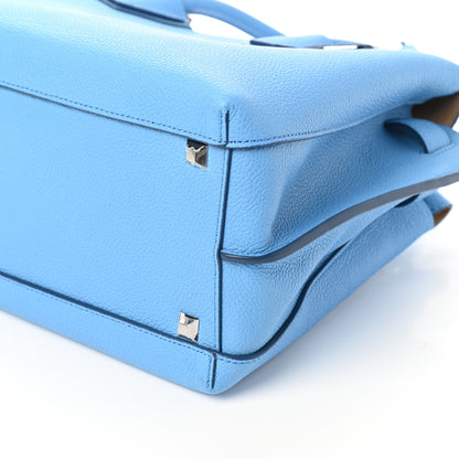 MCM Grained Calfskin Medium Milla Tote Tile Blue 9 of 9