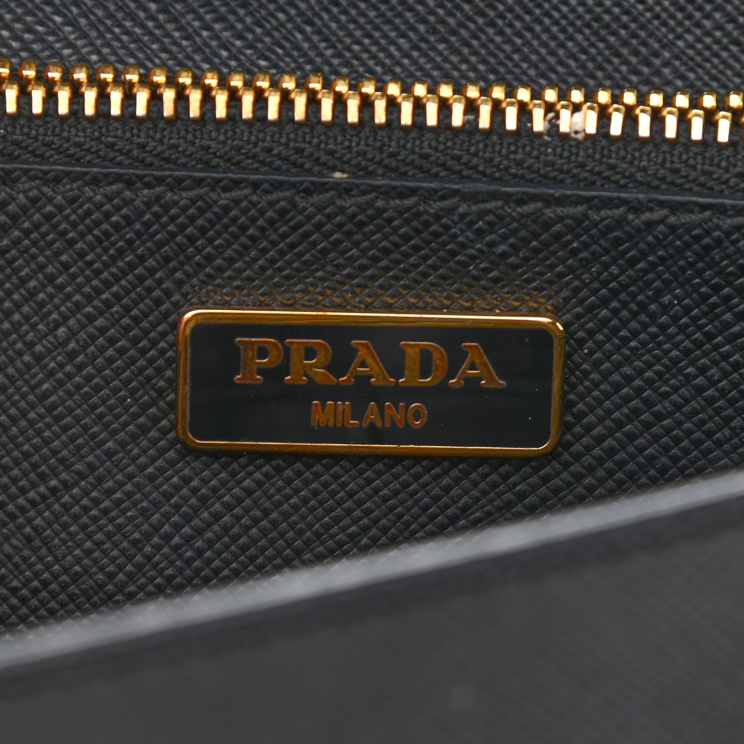 Prada Saffiano Metal Flap Wallet With Strap Black 6 of 9
