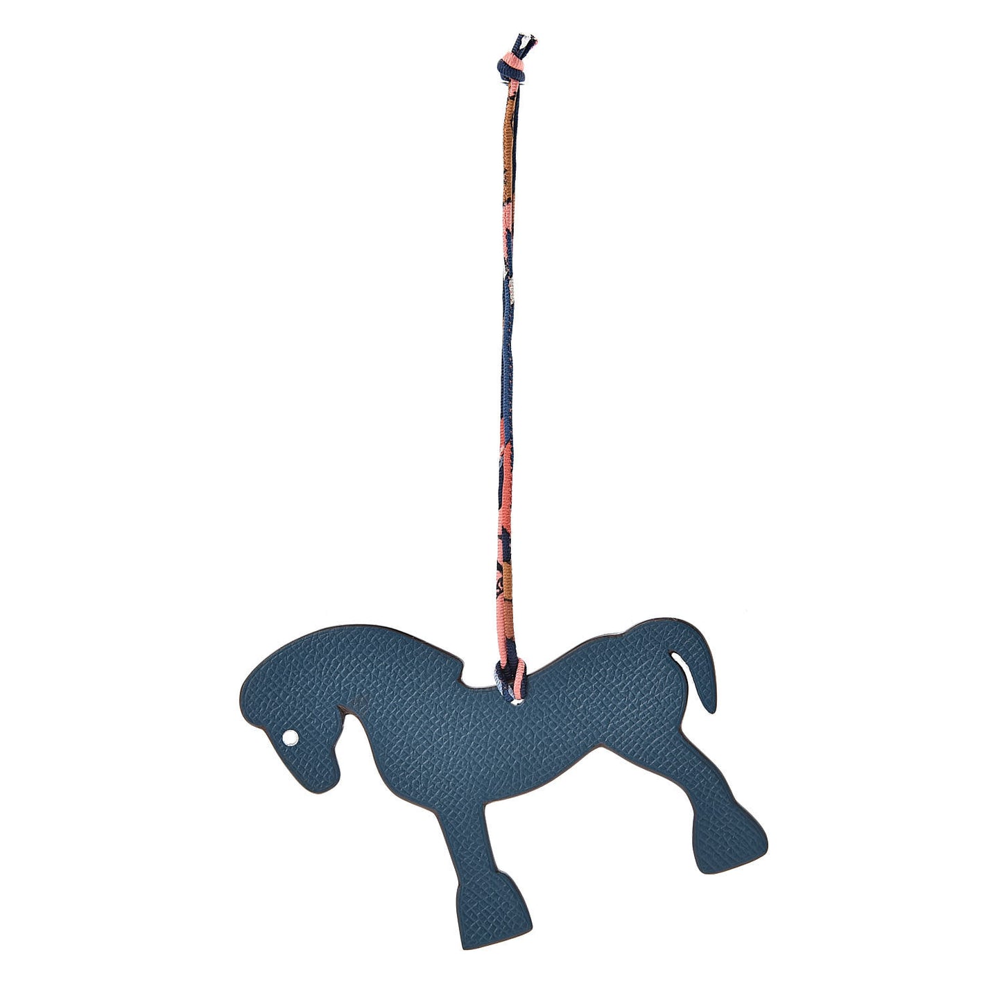 Epsom Togo Petit H Bag Charm Horse GM Colvert Orange