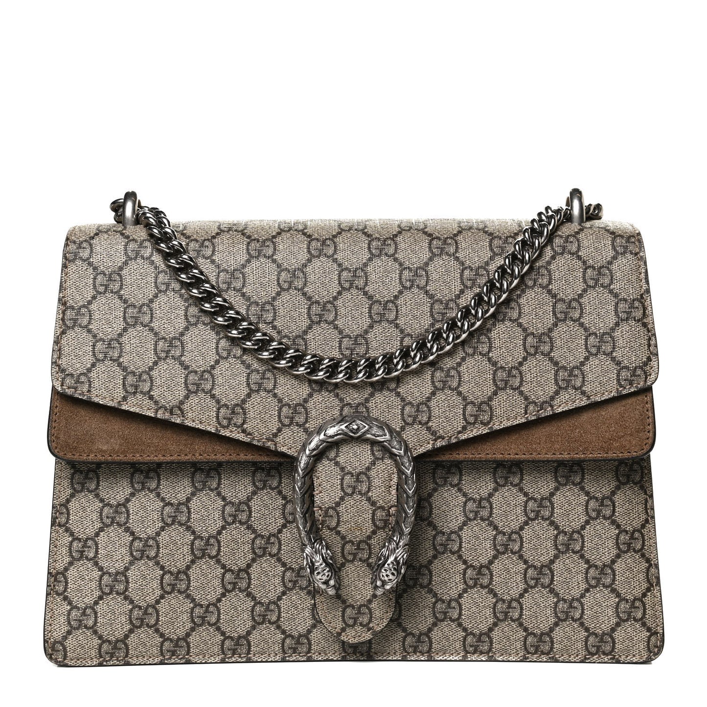 GG Supreme Monogram Medium Dionysus Shoulder Bag Taupe