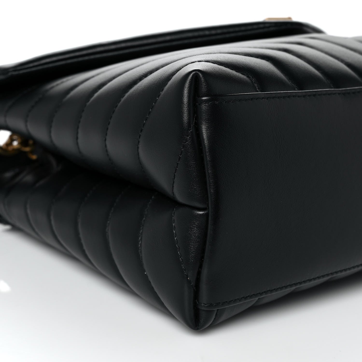 Saint Laurent Calfskin Y Quilted Monogram Medium Loulou Chain Satchel Black 8 of 9