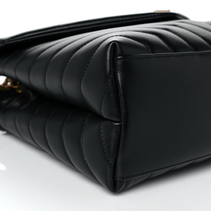 Saint Laurent Calfskin Y Quilted Monogram Medium Loulou Chain Satchel Black 8 of 9