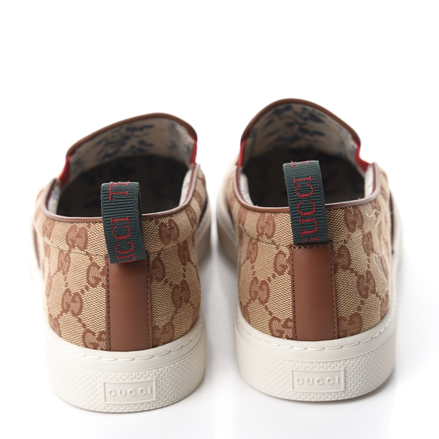 Gucci X MLB GG Monogram NY Yankees Embroidered Mens Slip On Sneakers 11 Beige Ruggine Rust 5 of 10