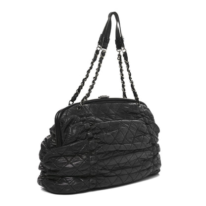 Chanel Lambskin Quilted Sharpei Frame Tote Black 3 of 10