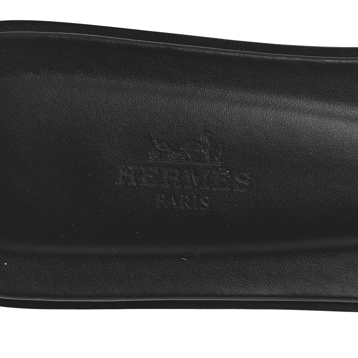 Hermes Calfskin Studded Oran Sandals 40 Black 8 of 10