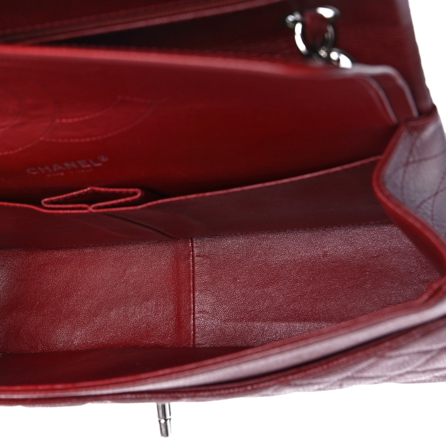 Chanel Caviar Quilted Jumbo Double Flap Dark Red 5 of 9