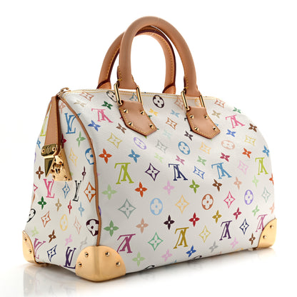 Louis Vuitton Monogram Multicolor Speedy 30 White 4 of 14