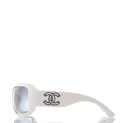 Chanel CC Sunglasses 6018 White 3 of 8