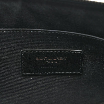 Saint Laurent Calfskin Crocodile Embossed Monogram iPad Case Black 6 of 8