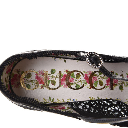 Gucci Lace Pizzo Venice Pumps 36.5 Black 6 of 8