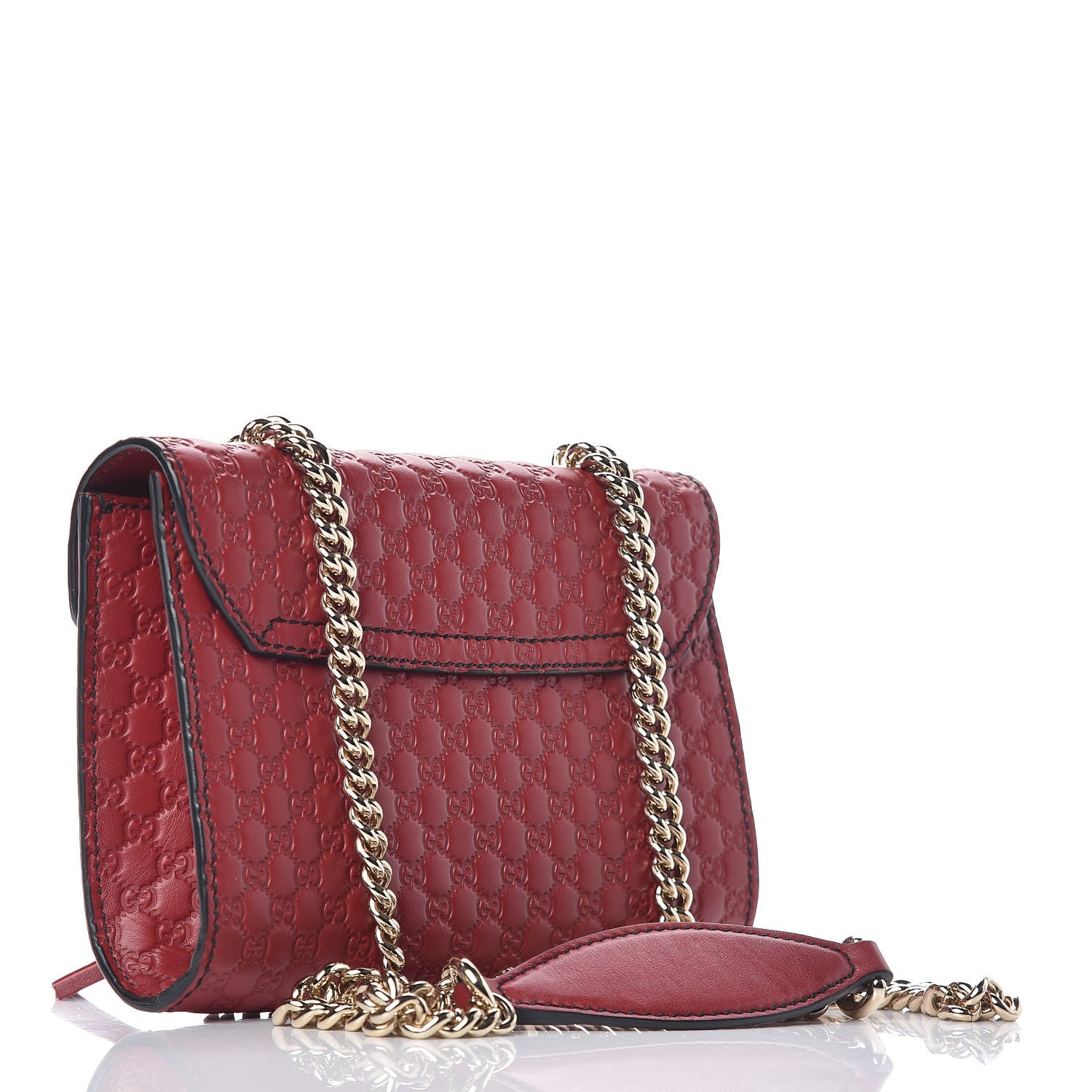 Gucci Soft Microguccissima Mini Emily Chain Shoulder Bag Rosso 3 of 11