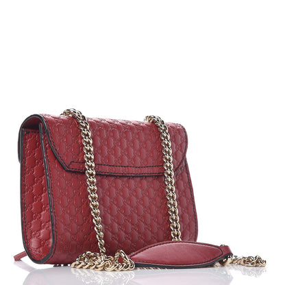 Gucci Soft Microguccissima Mini Emily Chain Shoulder Bag Rosso 3 of 11