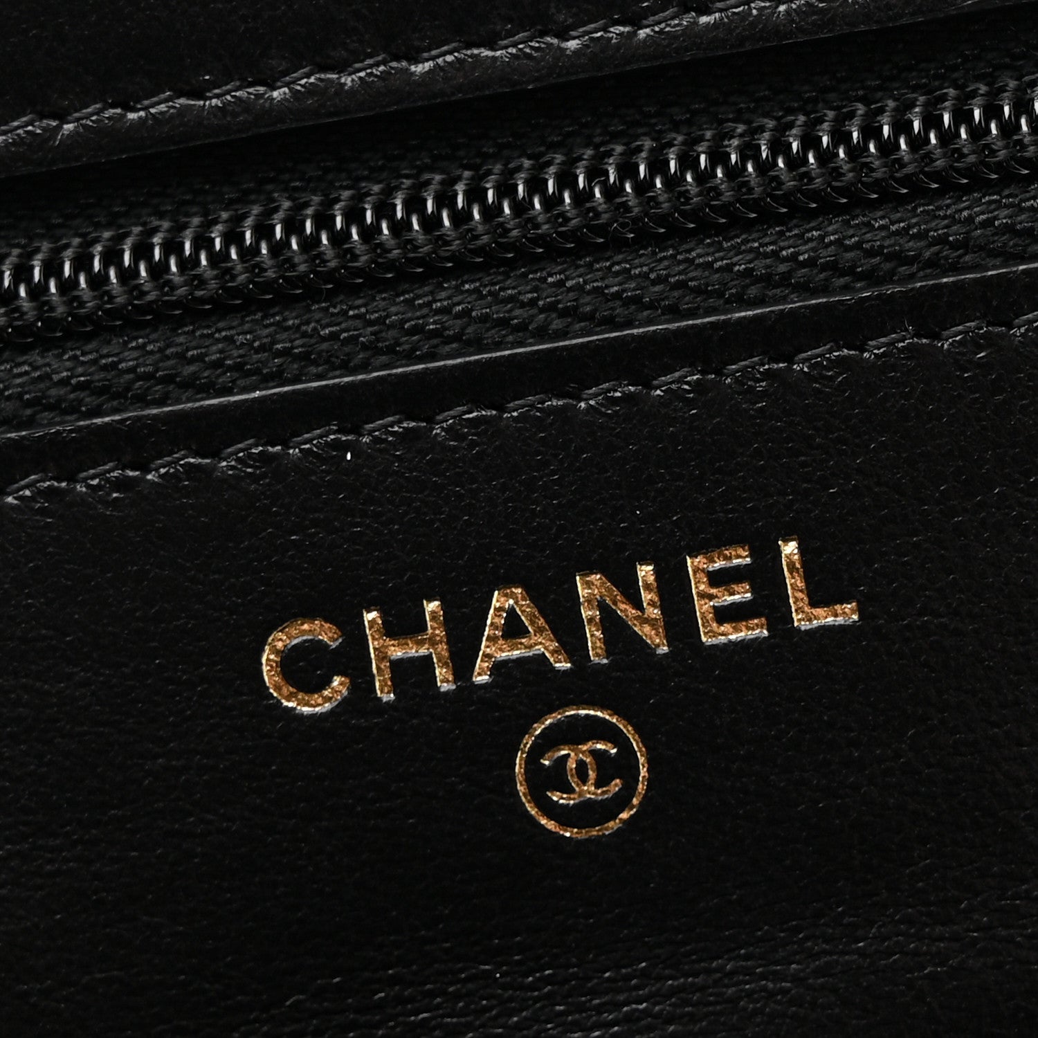 Chanel Lambskin Resin Quilted Wallet On Chain WOC Black 6 of 11