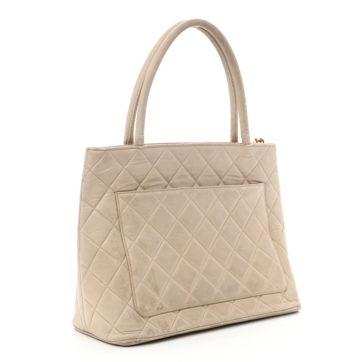Chanel Lambskin Quilted Medallion Tote Light Beige 2 of 15