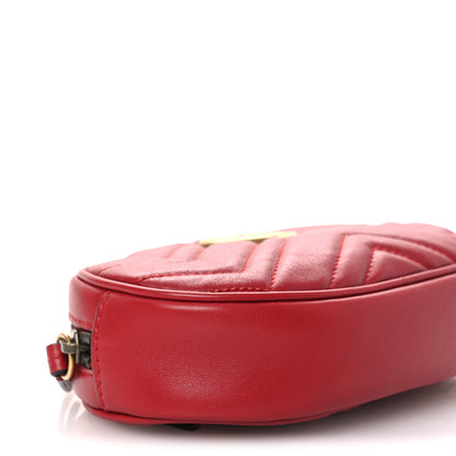 Gucci Calfskin Matelasse GG Marmont Belt Bag 95 38 95 38 Hibiscus Red 10 of 14