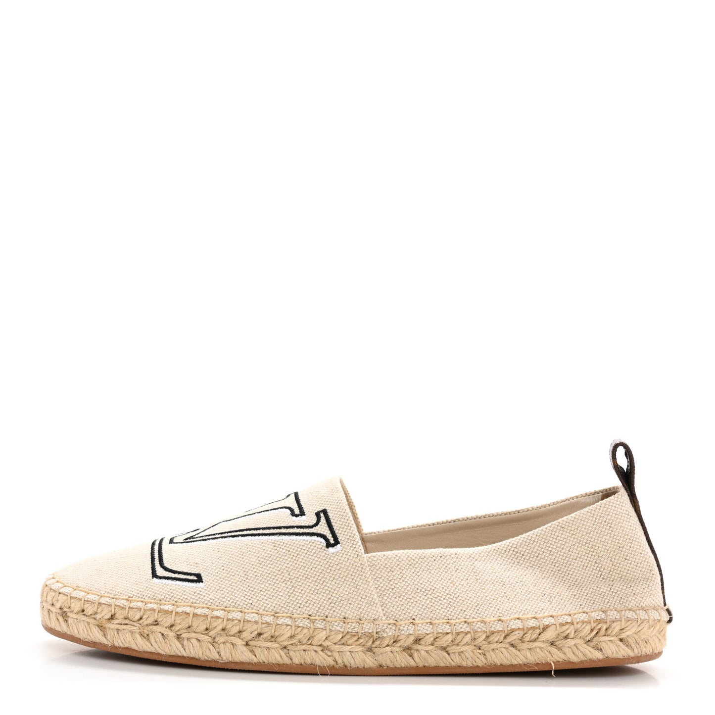 Canvas Seashore Espadrille Flats 39 Ecru
