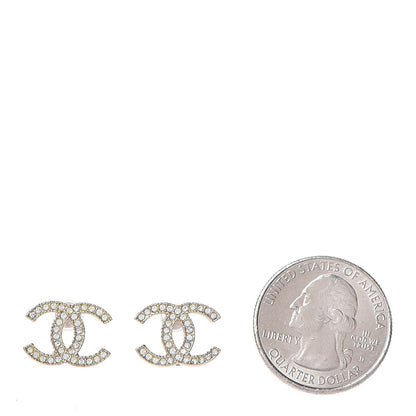 Chanel Crystal CC Earrings Gold 2 of 4