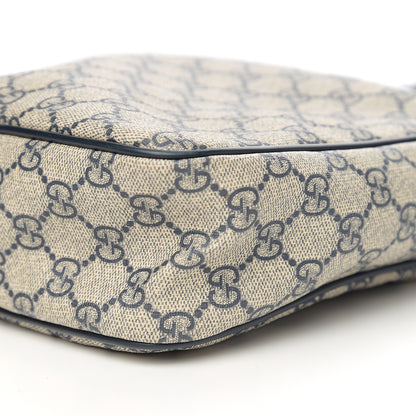 Gucci GG Plus Monogram Selleria Calfskin Medium Messenger Bag Beige Blue 9 of 10