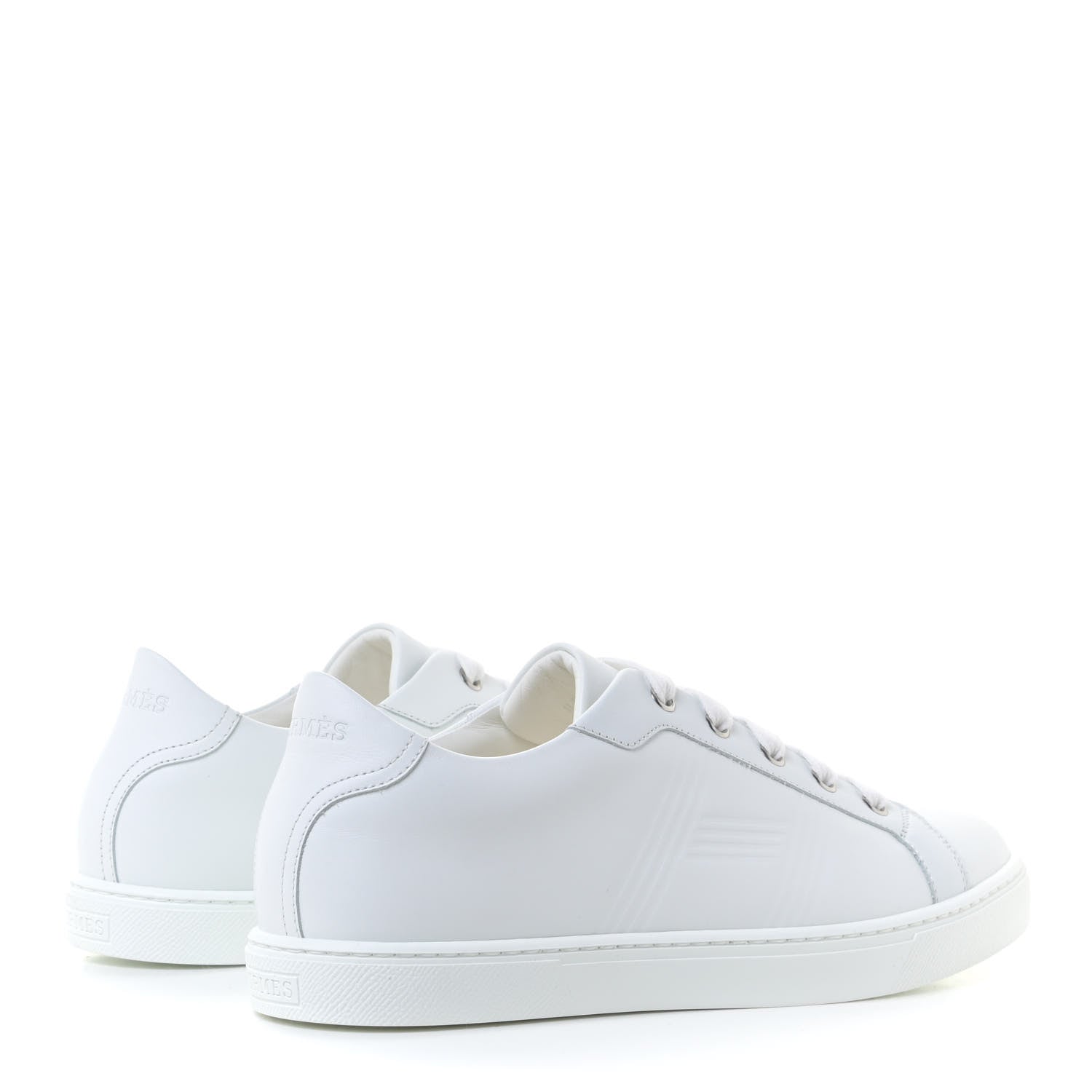 Hermes Calfskin Womens Advantage Sneakers 39 White 3 of 10