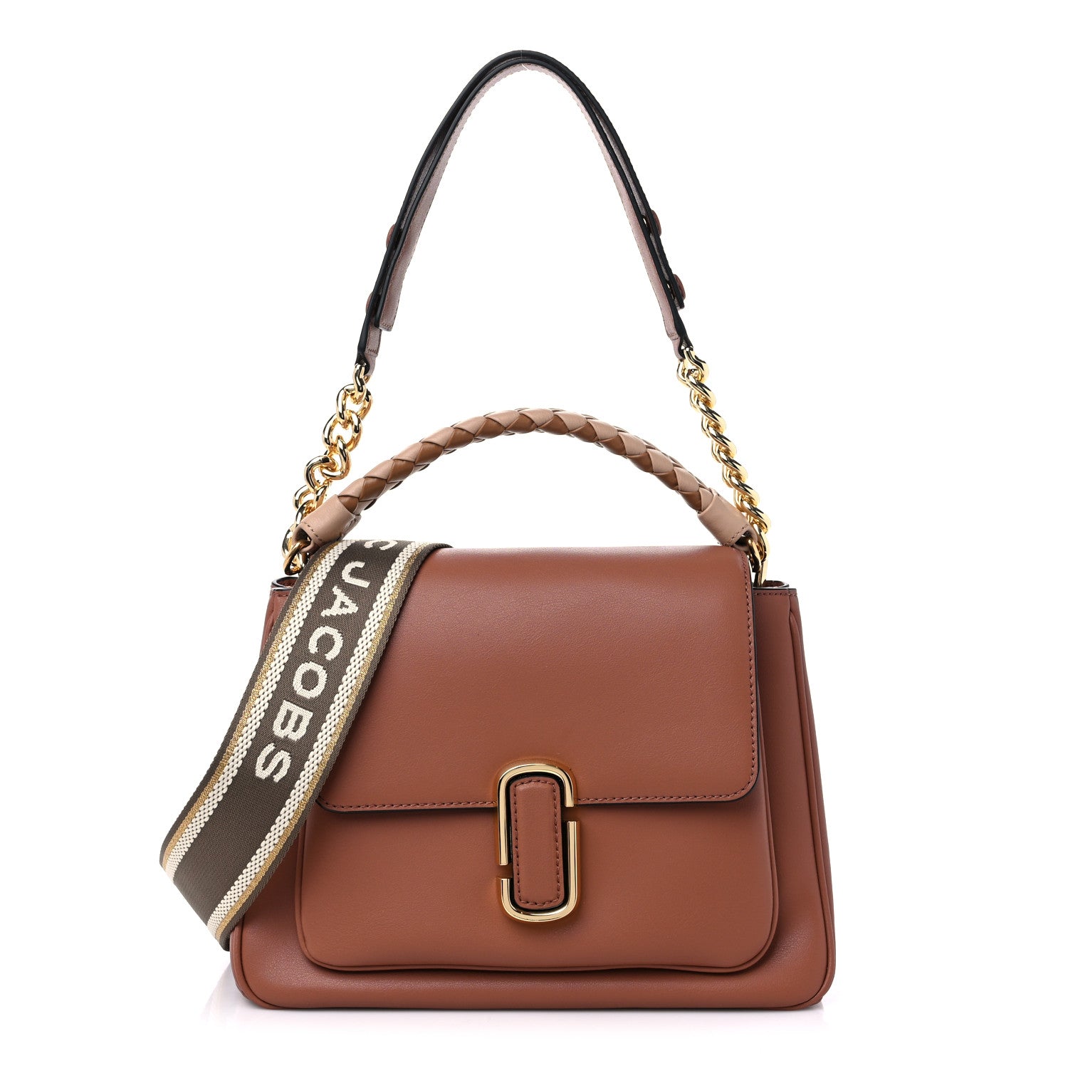 Marc Jacobs Calfskin J Marc Chain Mini Satchel Argan Oil 1 of 9
