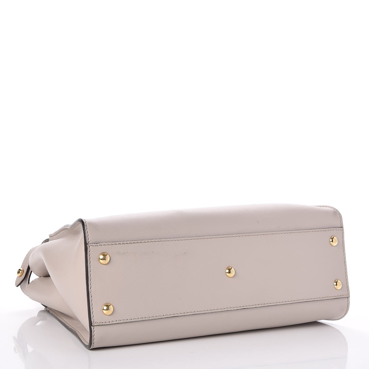 Vitello Seta Shiny Nappa Medium Peekaboo Iconic Satchel Grigio Polvere Bois de Rose