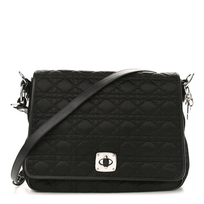 Christian Dior Nylon Cannage Charming Lock Messenger Bag Black 1 of 9