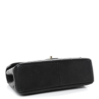 Chanel Caviar Quilted Jumbo Single Flap Black 3 of 4