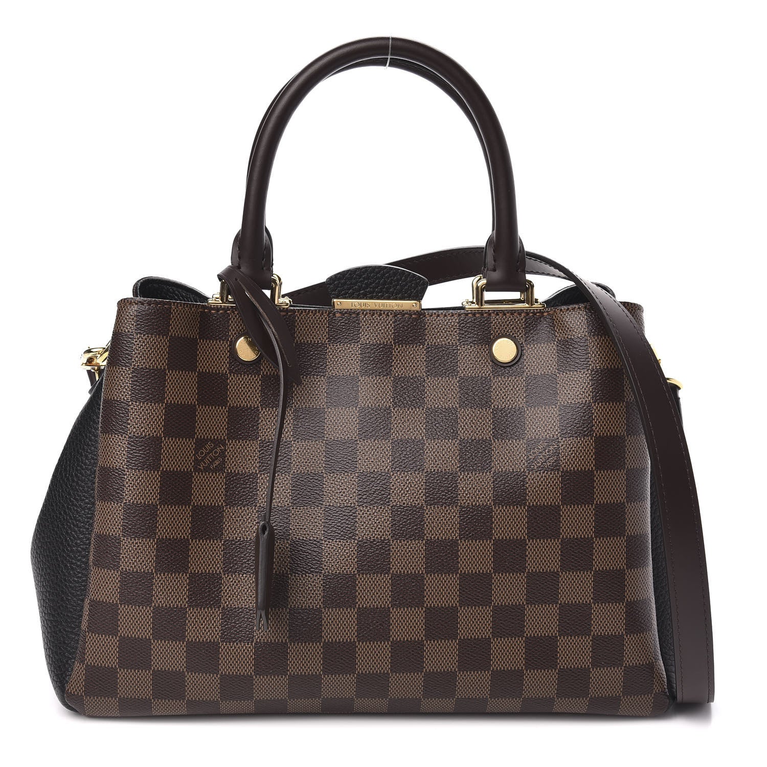 Louis Vuitton Damier Ebene Cuir Taurillon Brittany Black 1 of 8