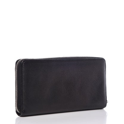 Saint Laurent Calfskin Studded Belle de Jour Long Wallet Black 3 of 10