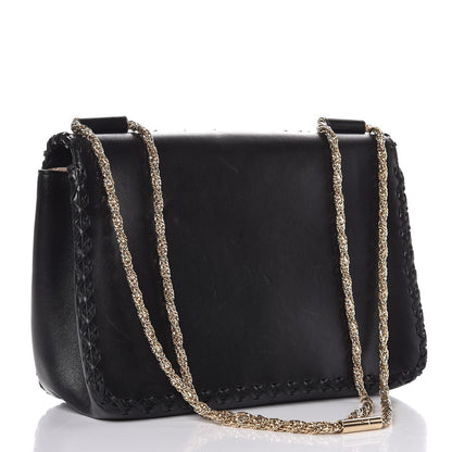 Chloe Calfskin Crystal Embellished Medium Elsie Shoulder Bag Black 4 of 9